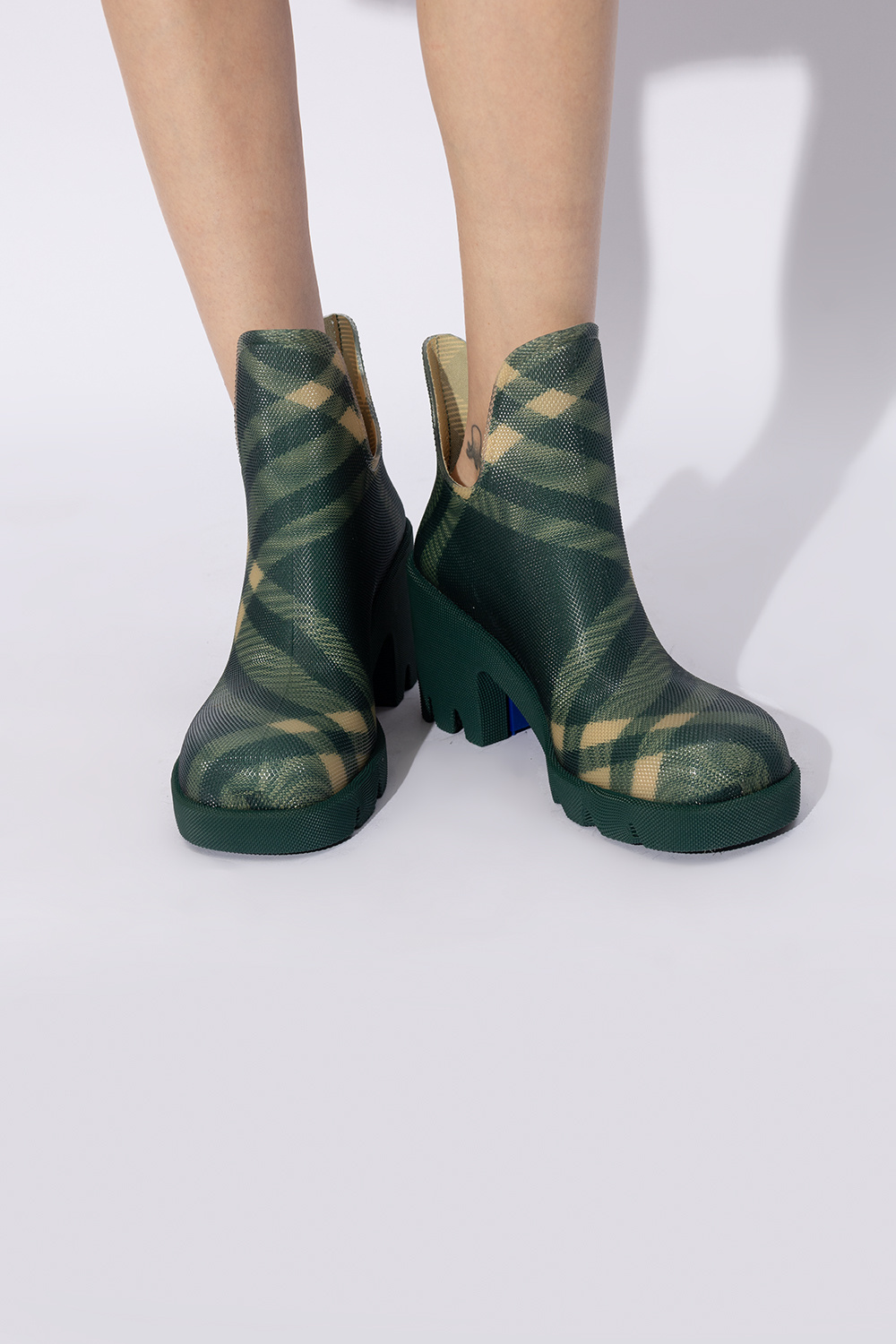 Burberry rain boots kids green on sale